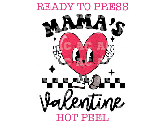 Mama's Valentine Heart (Boy) Valentine's Day DTF TRANSFER or UV DTF STICKER