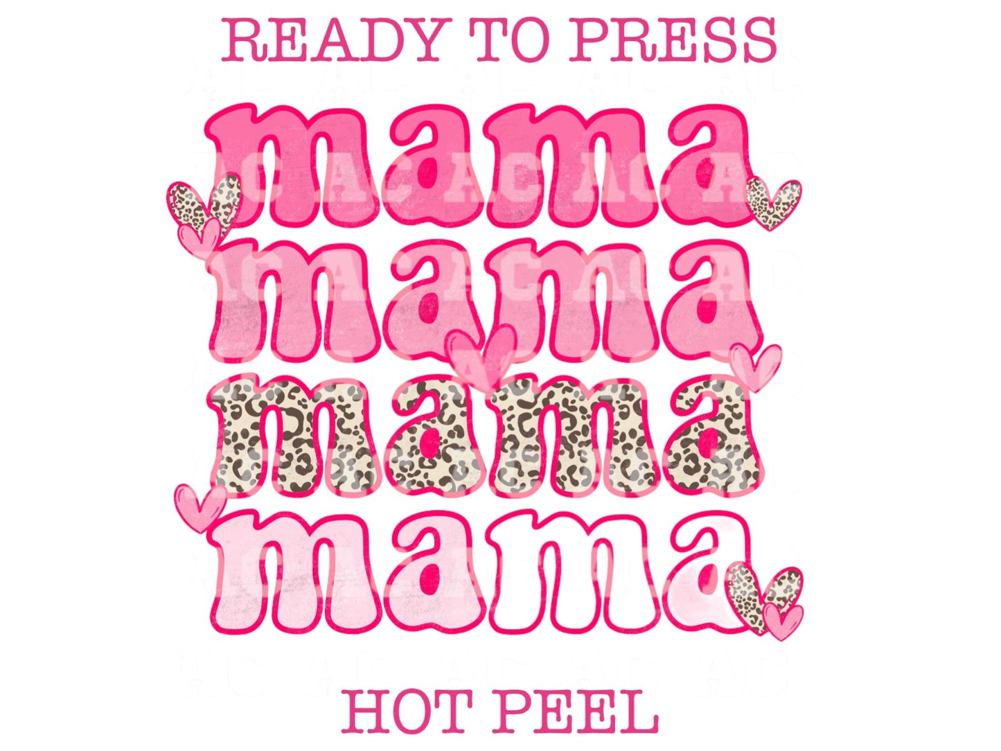 Mama (Pink) Valentines Day DTF TRANSFER or UV DTF STICKER