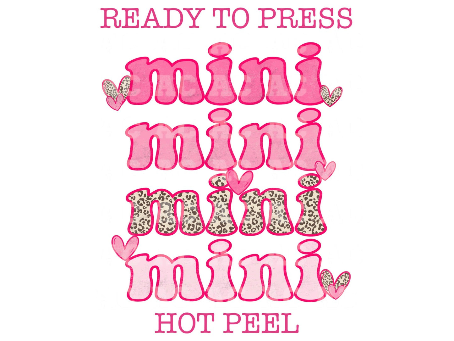 Mini (Pink) Valentines Day DTF TRANSFER or UV DTF STICKER