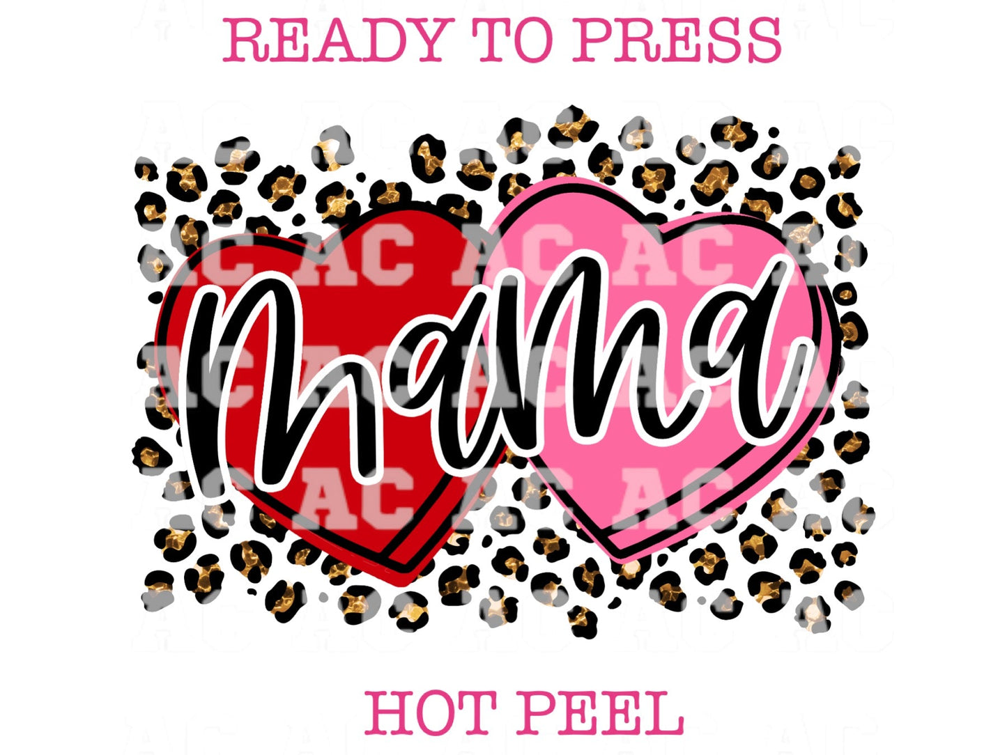 Mama Hearts Valentines Day DTF TRANSFER
