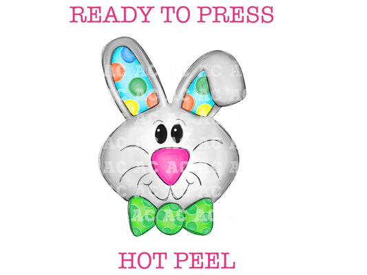 Bunny With A Bowtie (Boy) Easter DTF TRANSFER