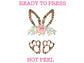 Leopard Bunny Easter DTF TRANSFER