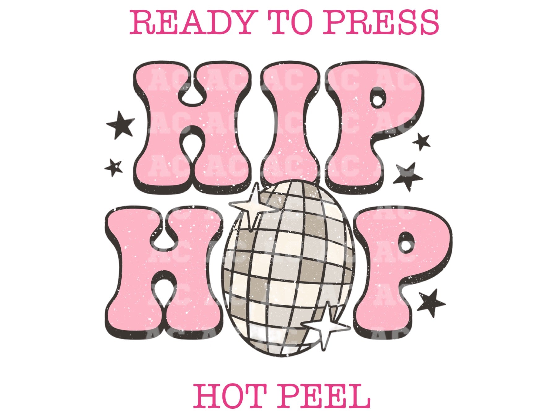 Disco Hip Hop Pink (Distressed) Easter DTF TRANSFER