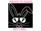 Sunglasses Boy Bunny (White Outline) Easter DTF TRANSFER or UV DTF STICKER or UV DTF STICKER