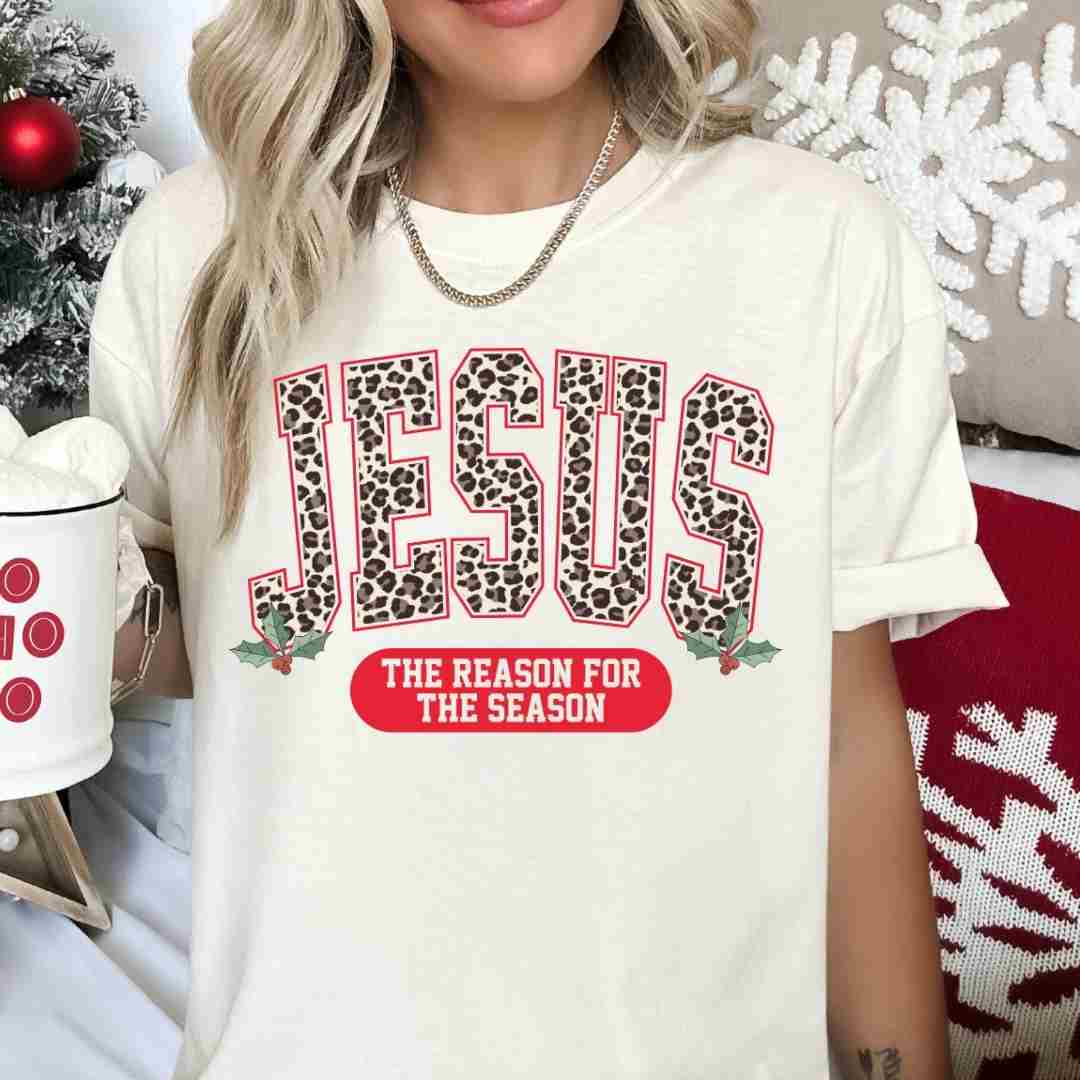 Jesus The Reason For The Season DTF TRANSFER or UV DTF STICKER or UV DTF STICKER