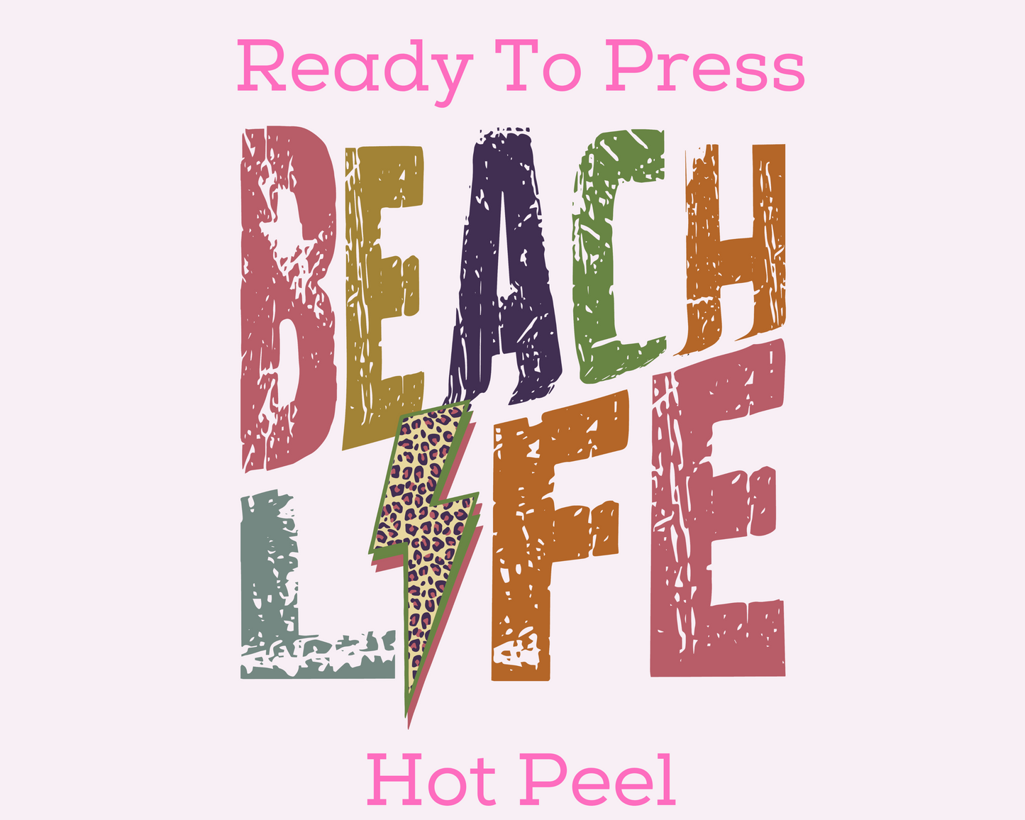 Beach Life Summer DTF TRANSFER or UV DTF STICKER