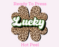 Leopard Lucky Clover St. Patrick's Day DTF TRANSFER or UV DTF STICKER