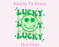 Lucky Happy Clover St. Patrick's Day DTF TRANSFER or UV DTF STICKER DECAL