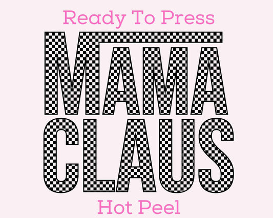 Vans Mama Claus (Black) DTF TRANSFER or UV DTF STICKER or UV DTF STICKER DECAL