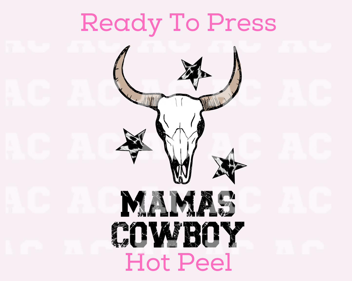 Mamas Cowboy DTF TRANSFER or UV DTF STICKER DECAL