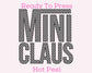 Van's Mini Claus (Black) DTF TRANSFER or UV DTF STICKER