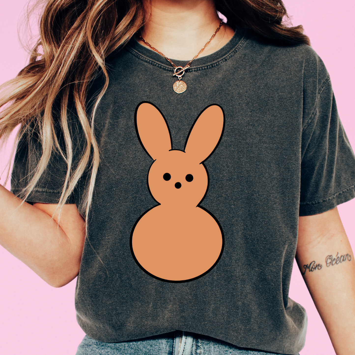 Burnt Orange Peep Easter DTF TRANSFER or UV DTF STICKER or UV DTF STICKER
