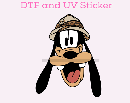 Goof Dog DTF TRANSFER or UV DTF STICKER