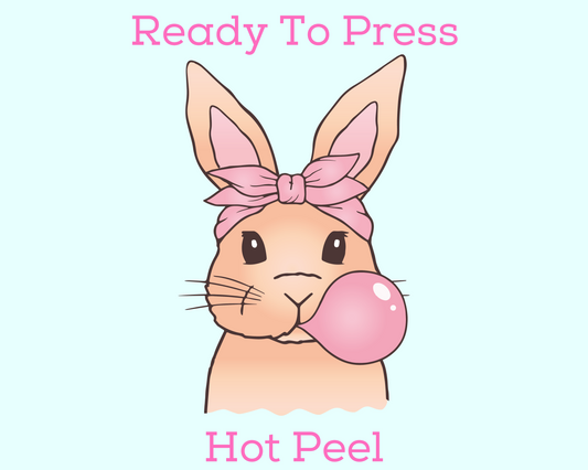 Pocket Bunny Easter DTF TRANSFER or UV DTF STICKER or UV DTF STICKER