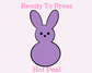 Purple Peep Easter DTF TRANSFER or UV DTF STICKER or UV DTF STICKER