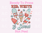 Red, White And Sweet DTF TRANSFER or UV DTF STICKER