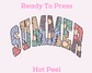 Retro Floral Summer DTF TRANSFER or UV DTF STICKER