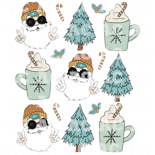 Santa DTF TRANSFER or UV DTF STICKER