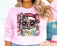 Preppy Brush Stroke Santa Christmas DTF TRANSFER or UV DTF STICKER