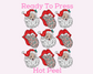 Santa Set (Red and Green Tongues) DTF TRANSFER