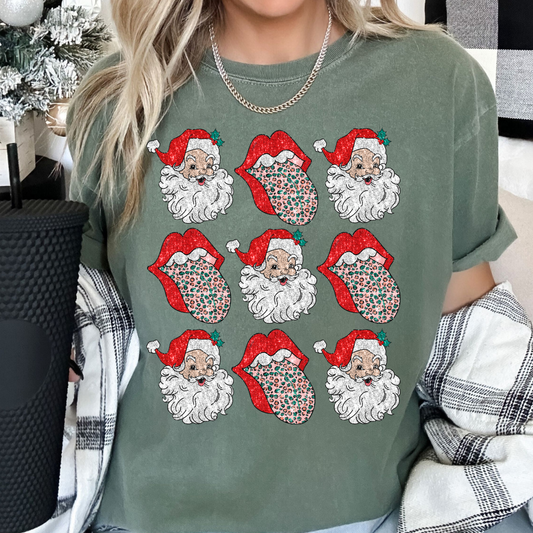 Santa Set (Red and Green Tongues) DTF TRANSFER
