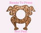 Monogram Turkey (Faux Sequins) DTF TRANSFER or UV DTF STICKER DECAL