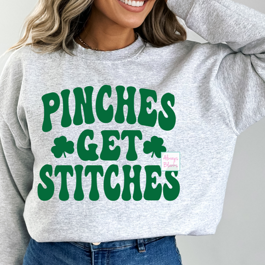 Pinches Get Stitches St. Patrick's Day DTF TRANSFER or UV DTF STICKER