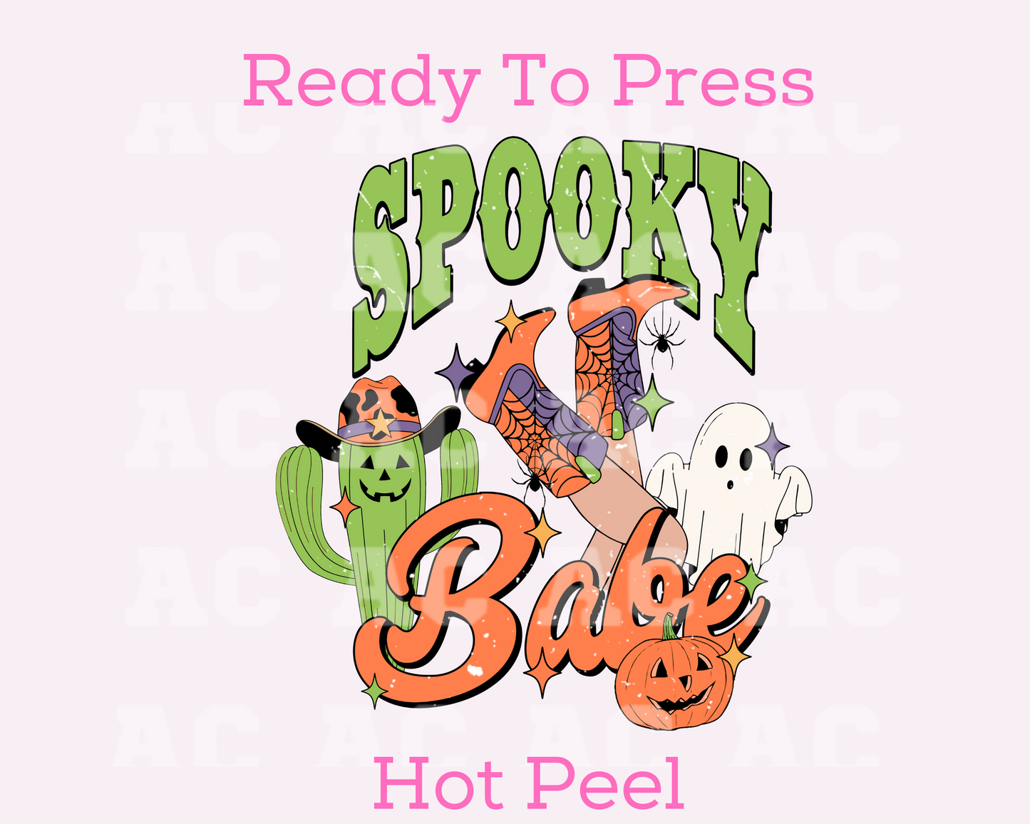 Western Spooky Babe DTF TRANSFER or UV DTF STICKER