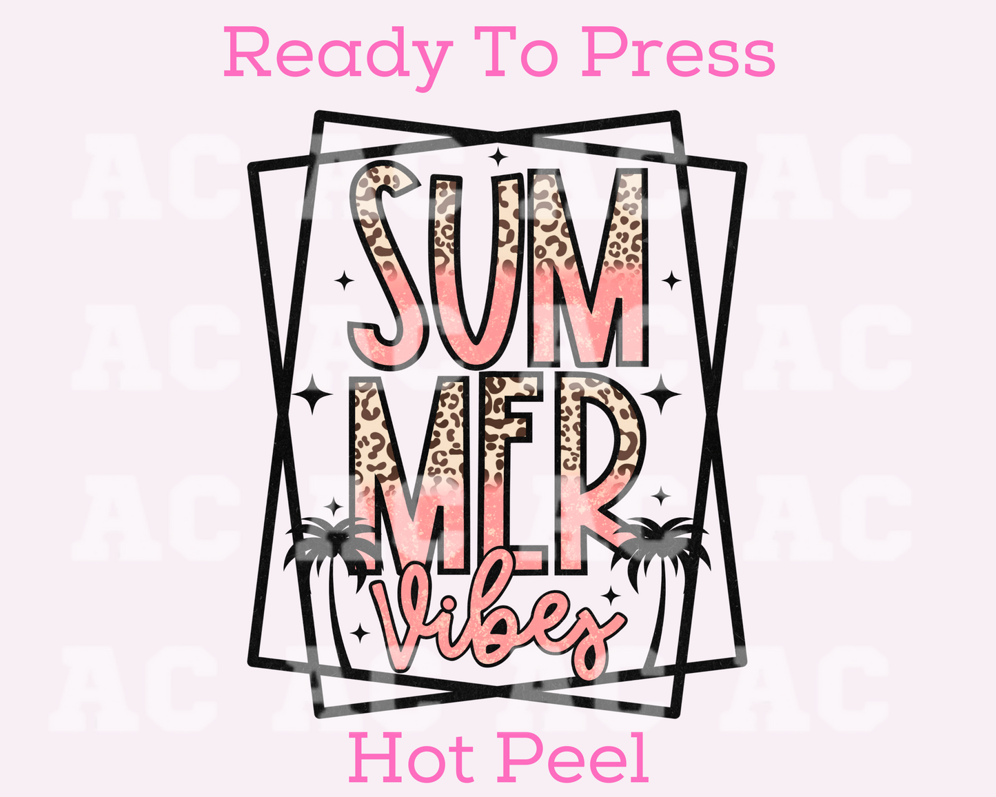 Summer Vibes DTF TRANSFER or UV DTF STICKER
