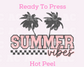 Summer Vibes Checkered DTF TRANSFER or UV DTF STICKER