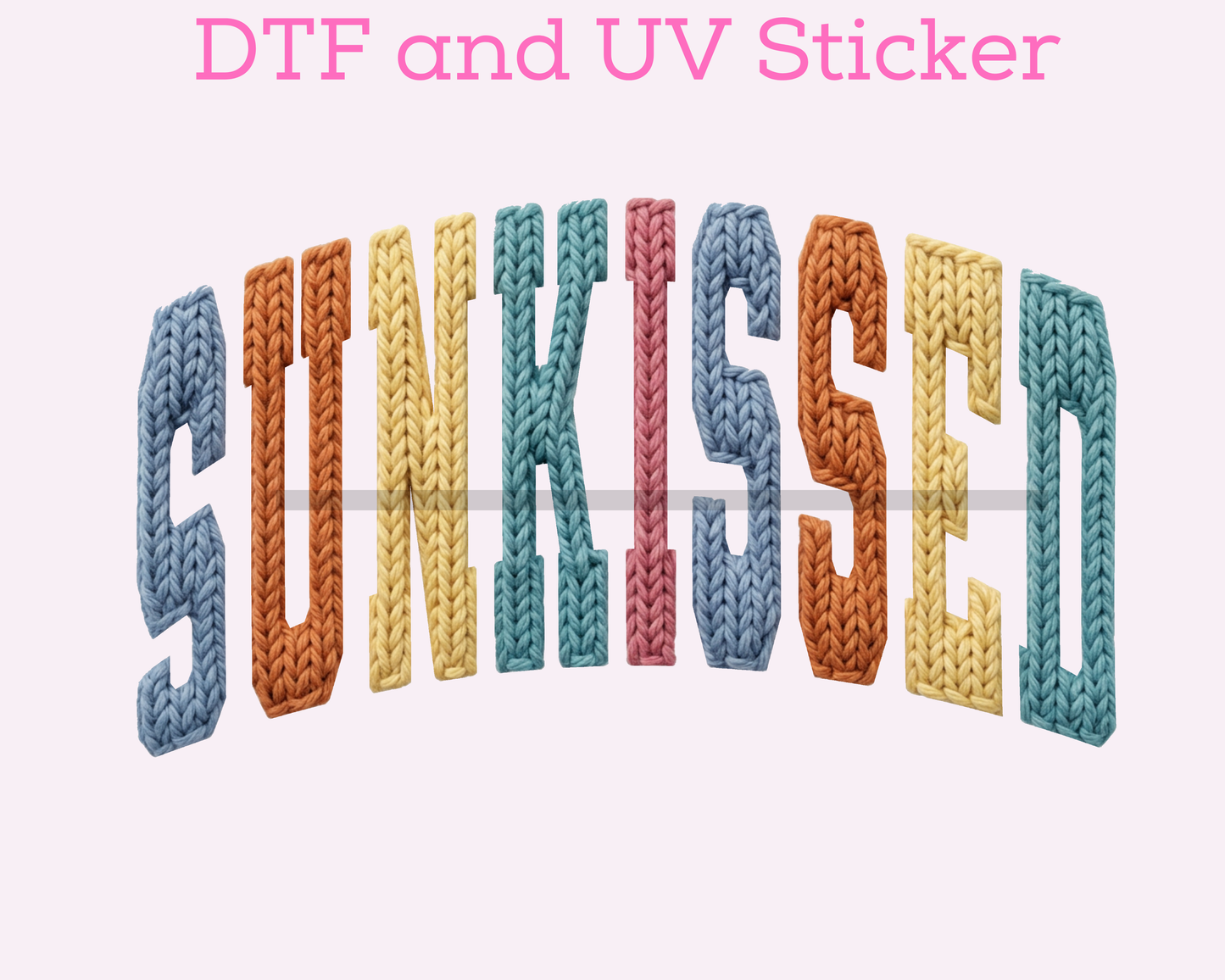 Faux Yarn Sunkissed DTF TRANSFER or UV DTF STICKER