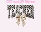 Teacher with Bow Faux Yarn DTF TRANSFER or UV DTF STICKER DECAL