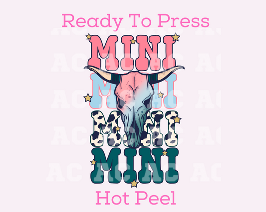 Bull Mini DTF TRANSFER or UV DTF STICKER DECAL