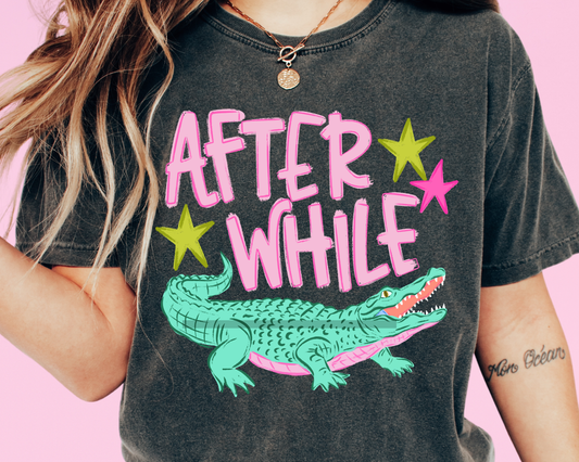 After While Crocodile  DTF TRANSFER or UV DTF STICKER