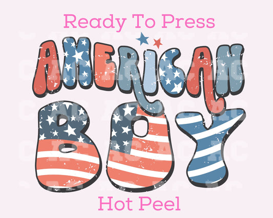 American Boy DTF TRANSFER or UV DTF STICKER