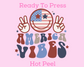 America Vibes Smiley Patriotic DTF TRANSFER or UV DTF STICKER