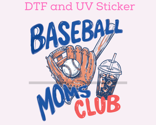 Baseball Mom Club DTF TRANSFER