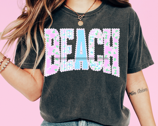 Beach Preppy Varsity Letters DTF TRANSFER or UV DTF STICKER