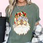 Faux Glitter Black Santa Christmas DTF TRANSFER  or UV DTF STICKER