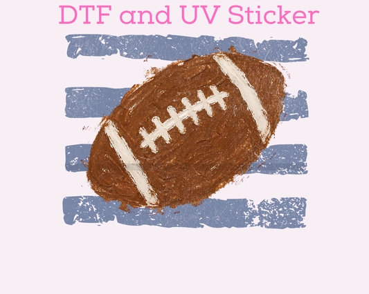 Football Blue Stripes DTF Transfer