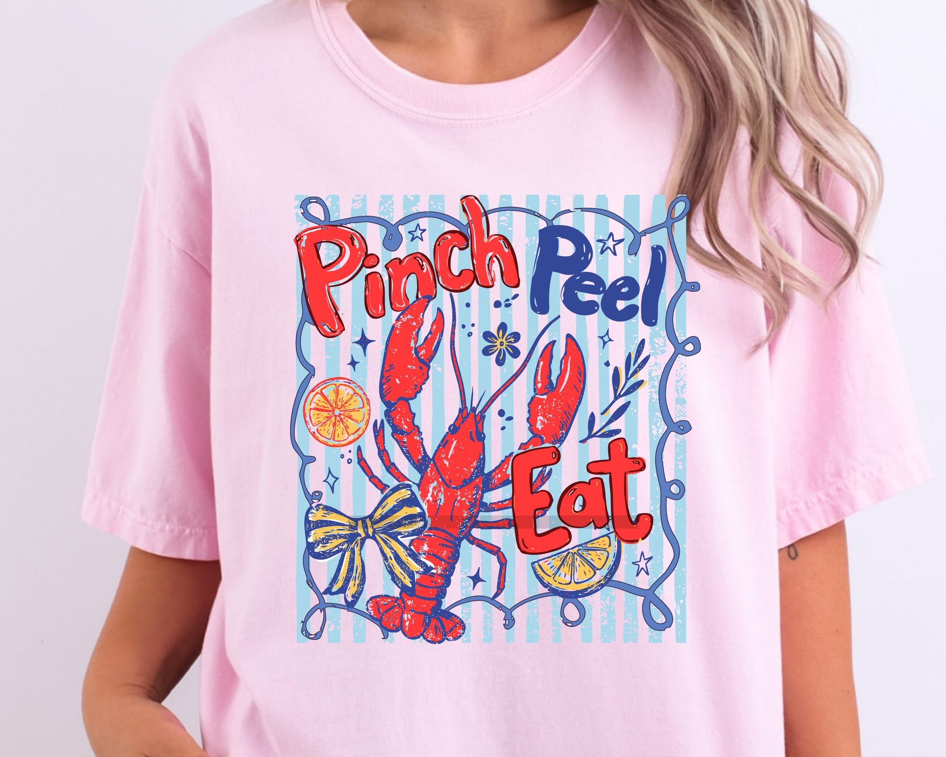 Crawfish Pinch Peel Eat TRANSFER or UV DTF STICKER