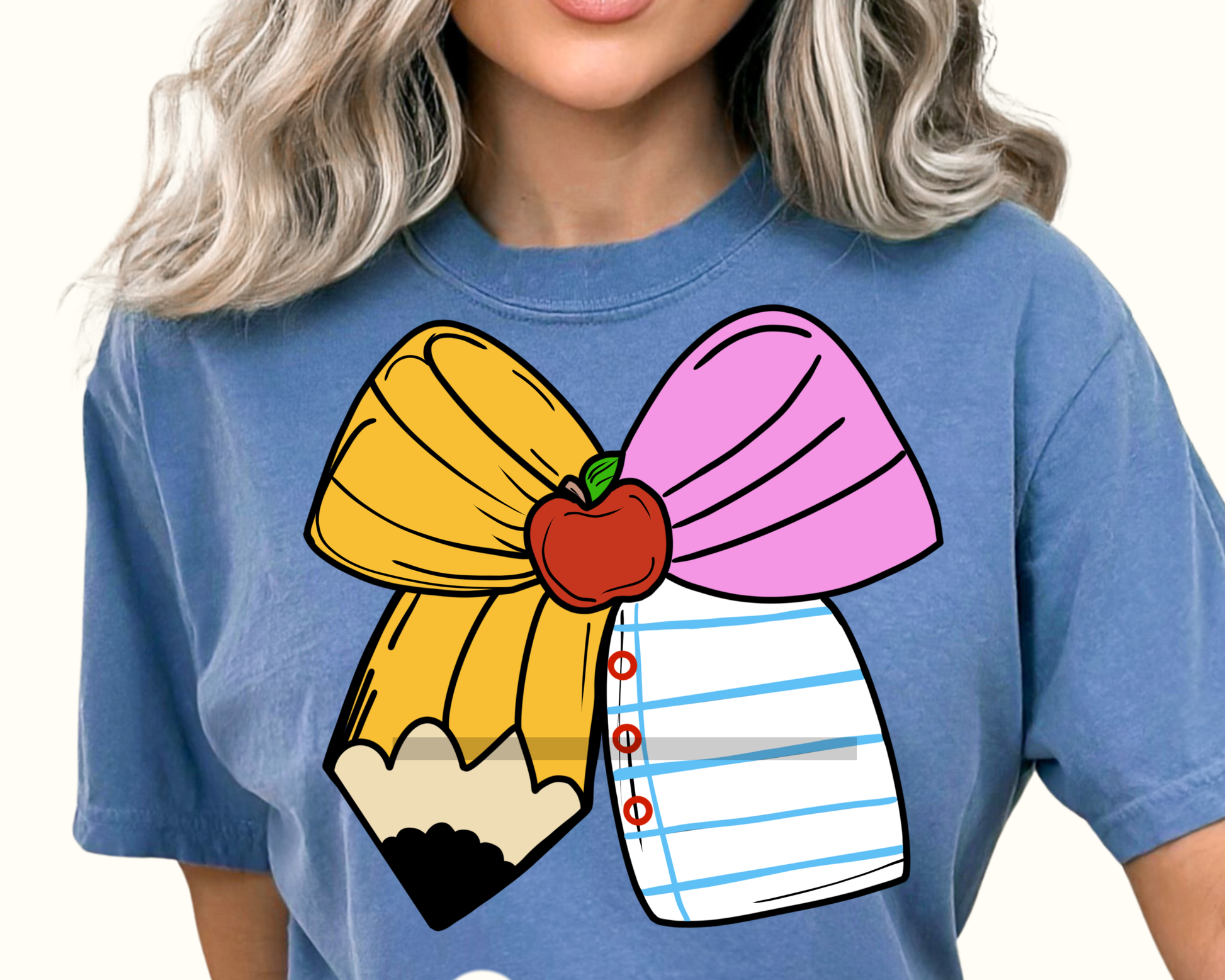 School Teacher Bow DTF TRANSFER or UV DTF STICKER DECAL