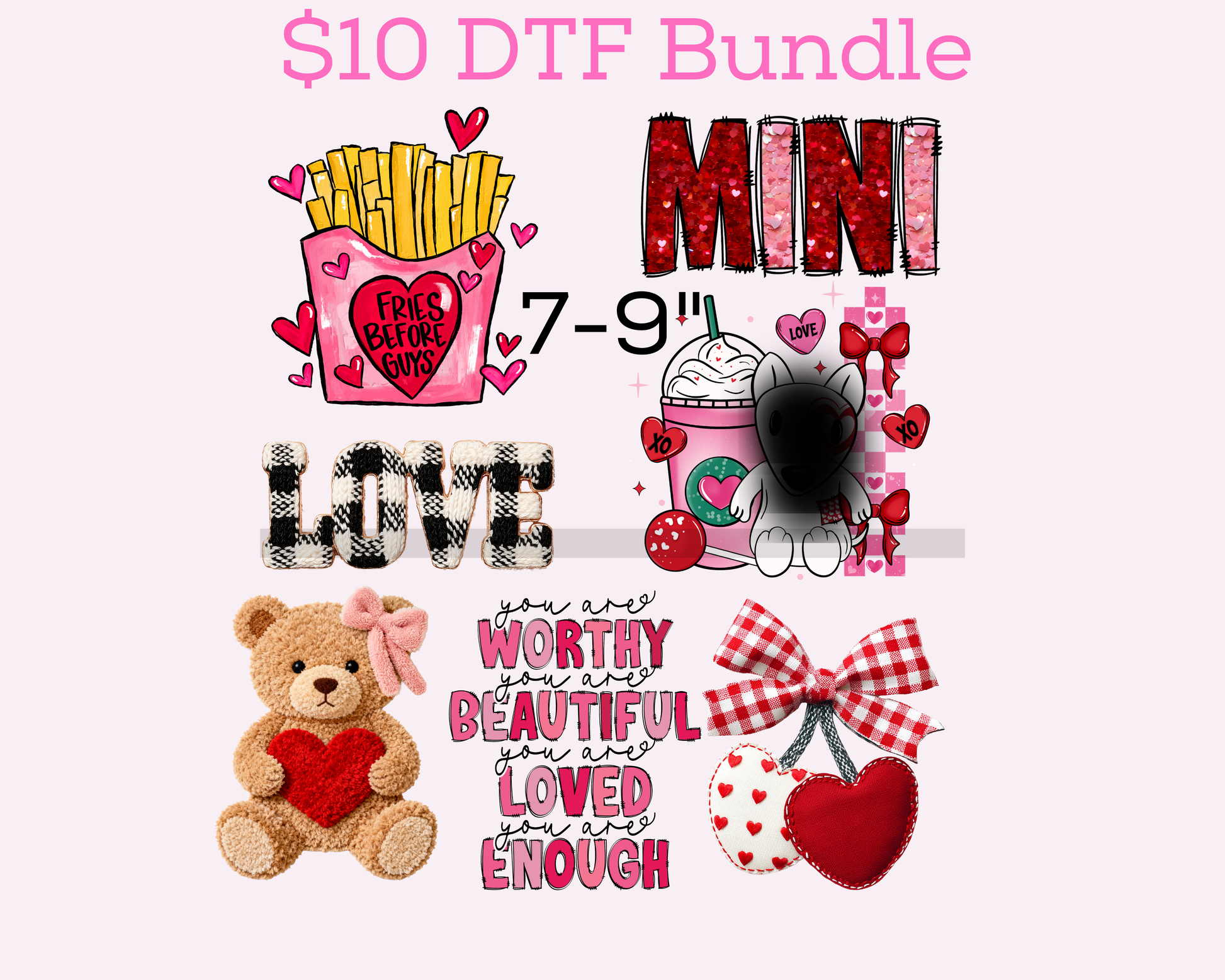 $10 Valentines Bundle #3 DTF Transfer