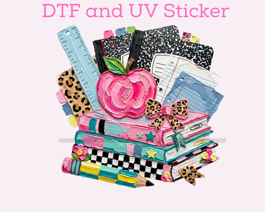 Retro School Supplies First Day of School Teacher DTF TRANSFER