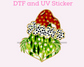 Green Man Brush Stroke Christmas DTF TRANSFER or UV DTF STICKER