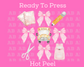 Coquette Bow Back To School Collage School DTF TRANSFER or UV DTF STICKER DECAL