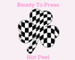 Checkered Clover St. Patrick's Day DTF TRANSFER or UV DTF STICKER