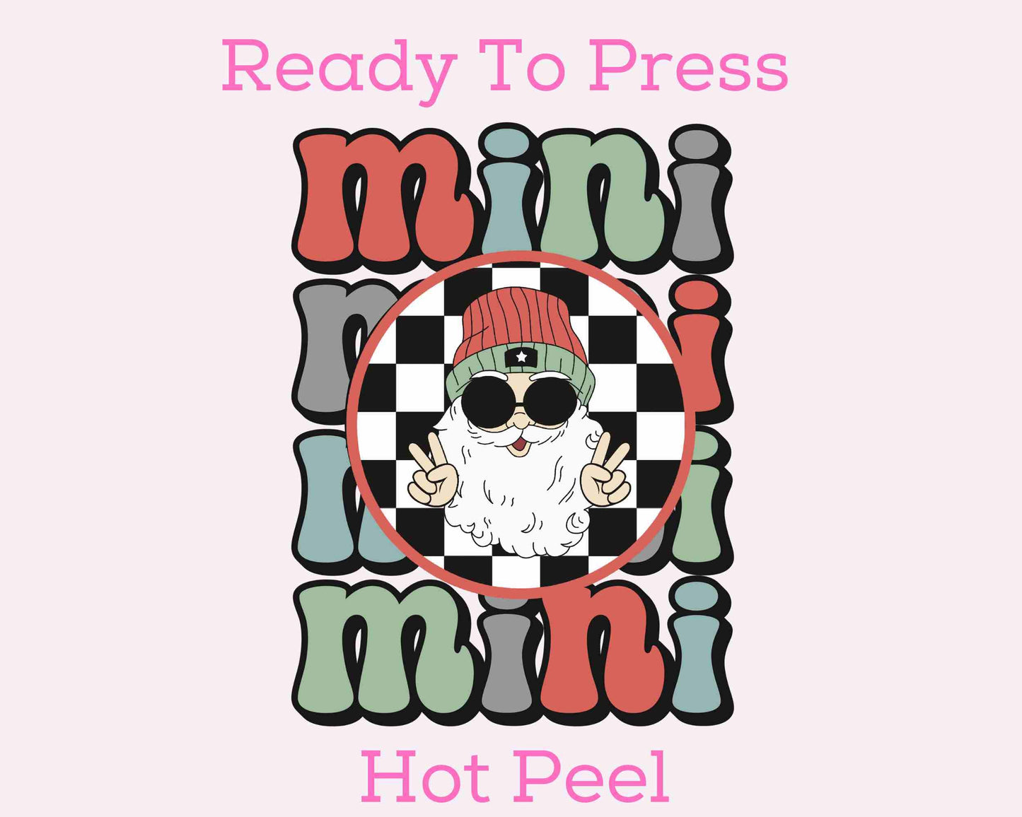 Santa Mini Checkered DTF TRANSFER