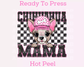 Chihuahua Mama (Black) Faux Sequins Faux Embroidery Mom DTF TRANSFER or UV DTF STICKER DECAL