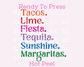 Tacos Lime (Multi-Color) DTF TRANSFER or UV DTF STICKER